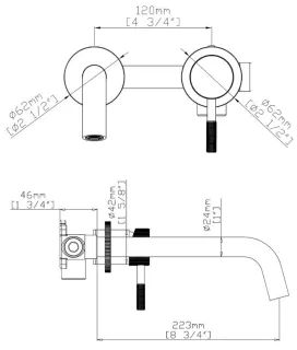 Смеситель для раковины Gid Edessa SS070GMNS вороненая сталь